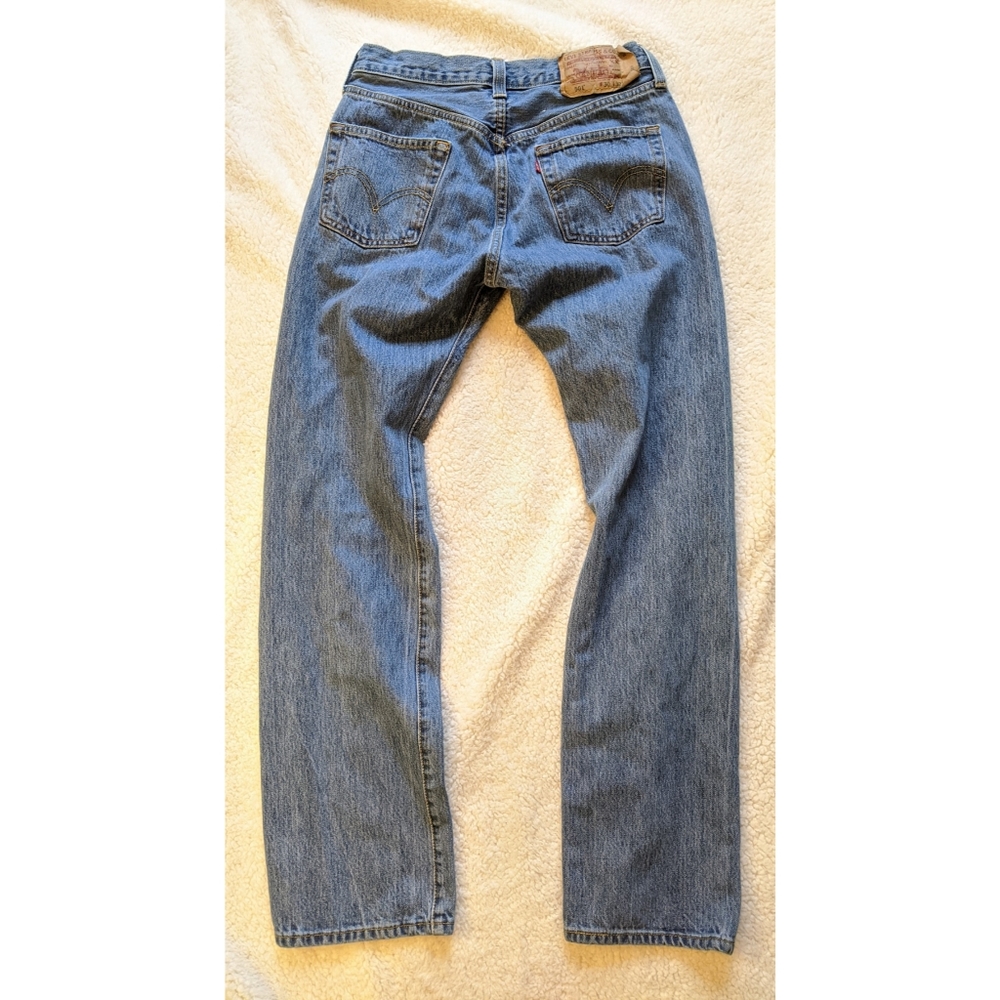 Levi's 501 Button Fly Straight High Rise Mom Jeans - Picture 2 of 8